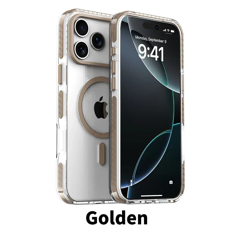 Luxury Magnetic Colorful Border MagSafe iPhone Case
