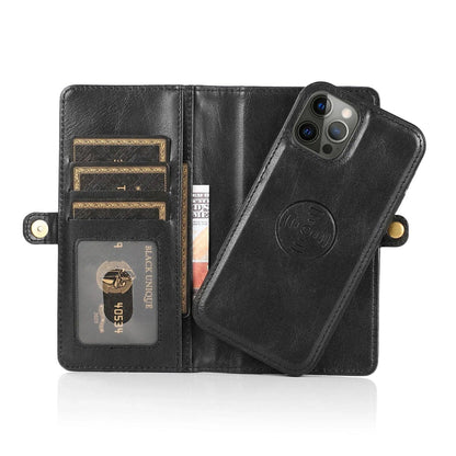Flip Leather Wallet Case For iPhone 12 11 Pro Max Detachable Magnetic Leather Cover for iPhone 11 12 Pro Max X XR XS Max 8 7Plus
