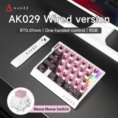 AJAZZ AK029 Wired Gaming Magnetic Switch Magnetic Rice Switch HIFI Edition, RGB Backlight, DIY Support