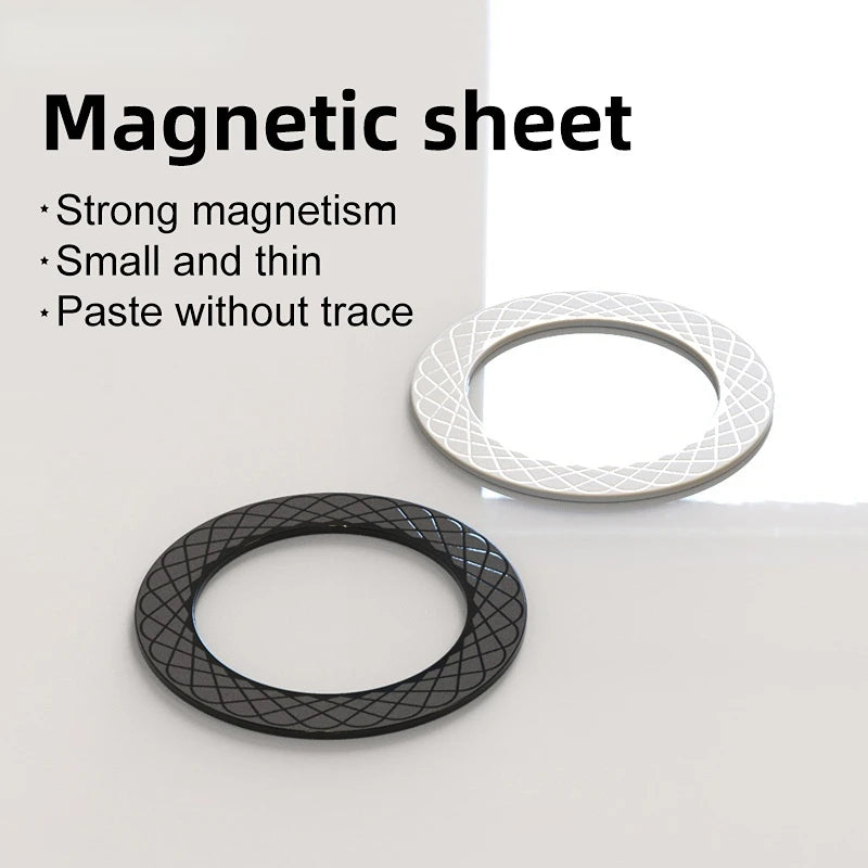 Magnetic Plate Ring For Magsafe Wireless Charger Iron Sheet Sticker Magnet Car Phone Holder For iPhone 14 13 12 Xiaomi