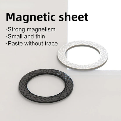 Magnetic Plate Ring For Magsafe Wireless Charger Iron Sheet Sticker Magnet Car Phone Holder For iPhone 14 13 12 Xiaomi