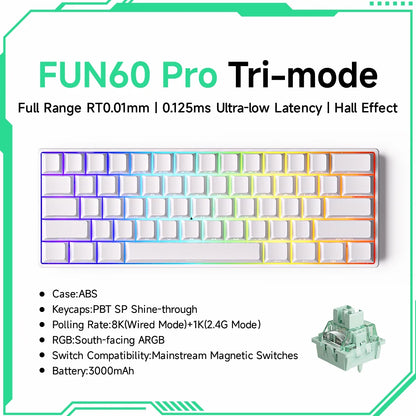 Akko MonsGeek FUN68 FUN60 PRO&MAX  HE Magnetic Keyboard 60% 65% Gaming Keyboards Rapid Trigger 8K Custom Keyboard Gamer Esports