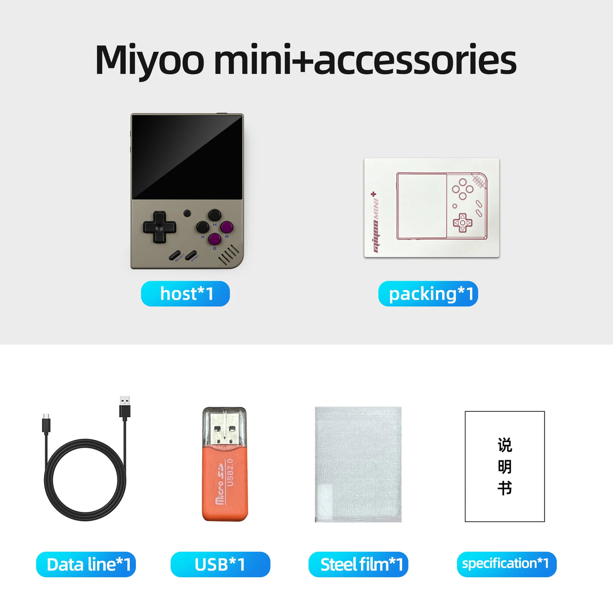 MIYOO Mini Plus Retro Pocket Emulator 3.5" OCA IPS Screen Handheld Console  3000mAh Multi Emulator Video Player for Miyoo35