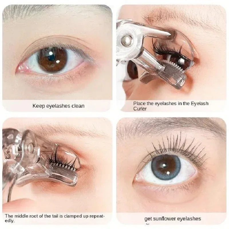 Dual-Type Eyelash Curler with Comb – Wide & Partial Clip Options, Waterproof, Long-Lasting, Natural Curl, Unisex Certified - Urbizia