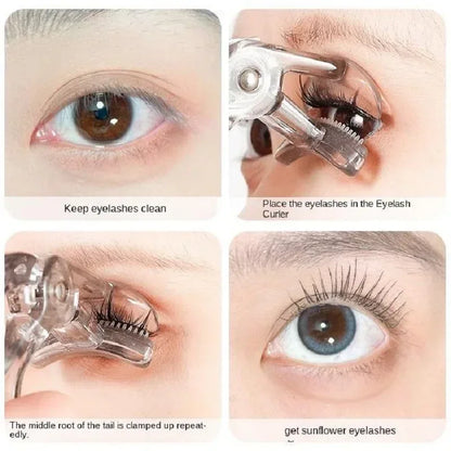 Dual-Type Eyelash Curler with Comb – Wide & Partial Clip Options, Waterproof, Long-Lasting, Natural Curl, Unisex Certified - Urbizia
