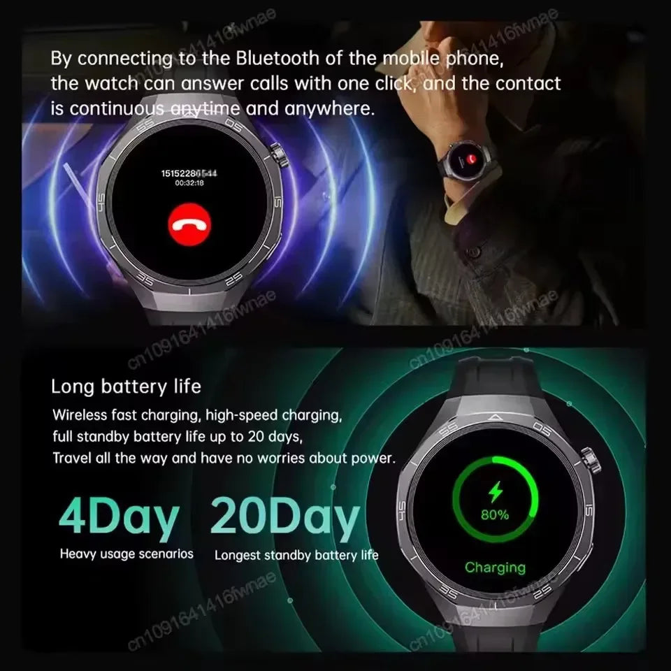New Watch 5 Smart Watch 5 Pro Men HD AMOLED Screen GPS Heart rate Bluetooth Call IP68 Waterproof Man Smartwatch Holiday Gifts - Urbizia