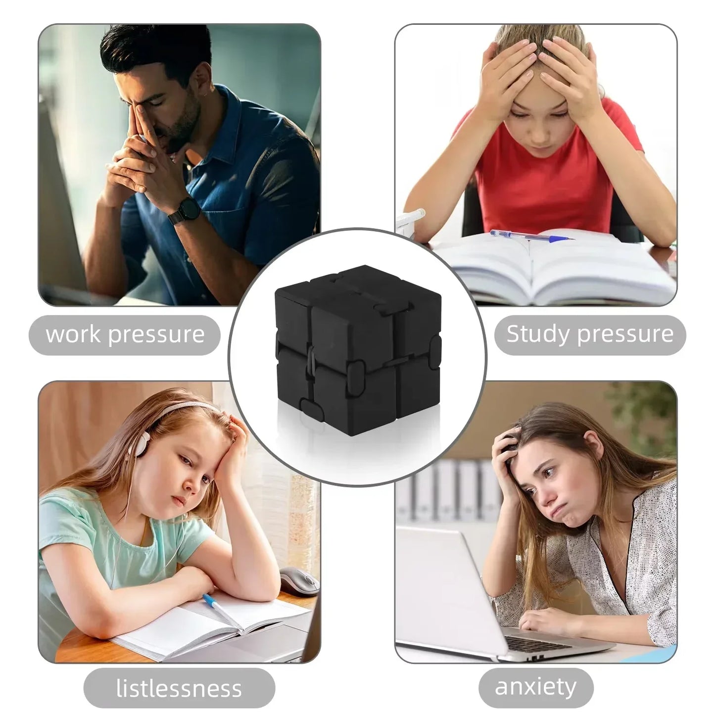 Infinity Cube Fidget Toy for Stress & Focus Relief