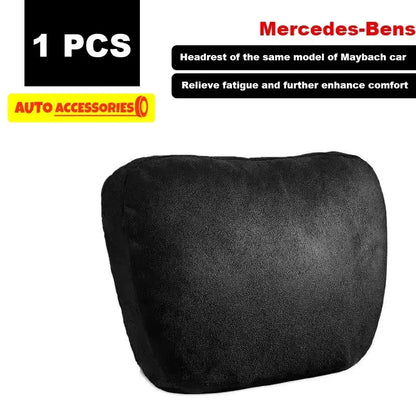 Car Headrest Neck Support Pillow – Maybach Design, Soft & Adjustable - Urbizia