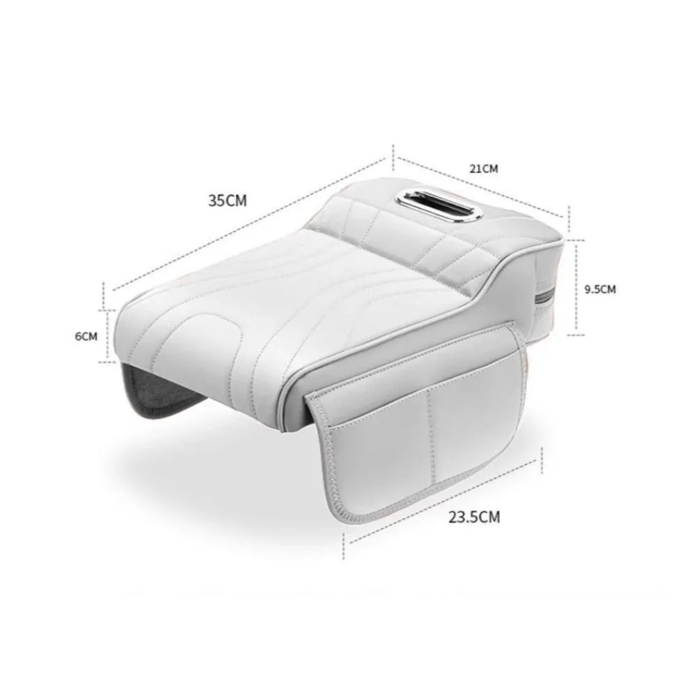 2026 New Universal Memory Foam Car Armrest Booster Pad with Storage Pocket Comfort Cushion for Driver Auto Interior Accessories