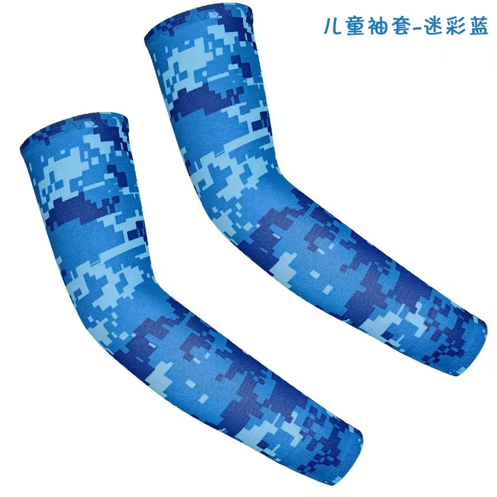 1Pair Arm Sleeves for Kids UV Sun Protection Sleeves Compression Sleeves Cooling Arm Cover Boys Girls Outdoor Sports