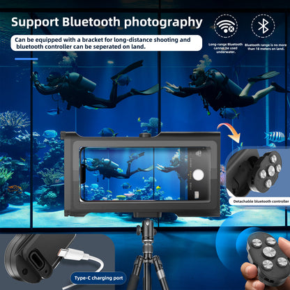 Shellbox Newly Upgraded Third-Generation Diving Bluetooth Remote Photography Is Suitable 6.9-Inch Waterproof Diving Phone Cases