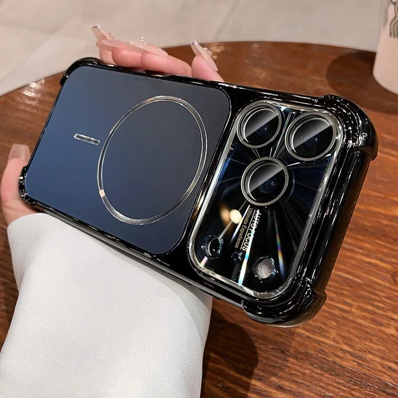 Aurora Plating Airbag MagSafe iPhone Shockproof Case