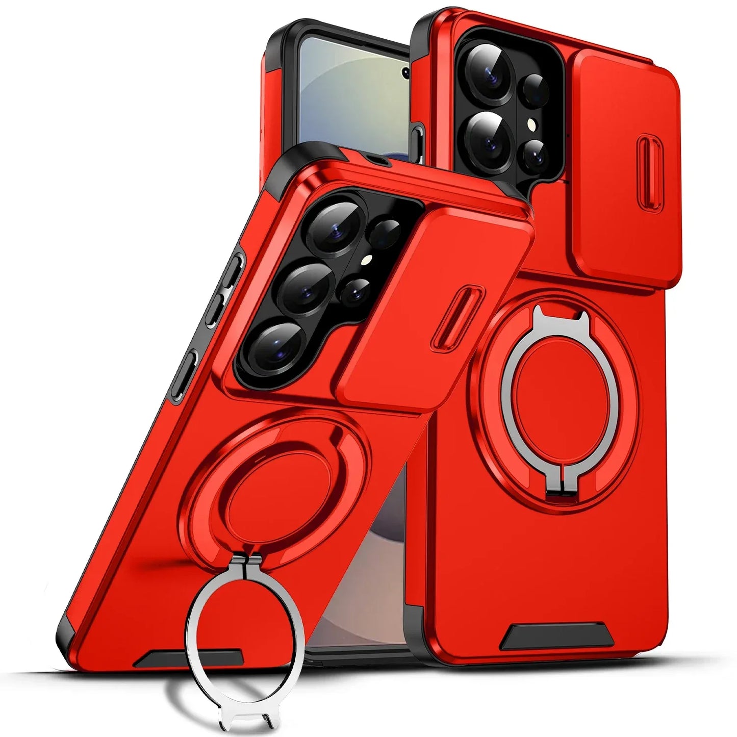 Magnetic Sliding Window Bracket Case for Samsung Galaxy