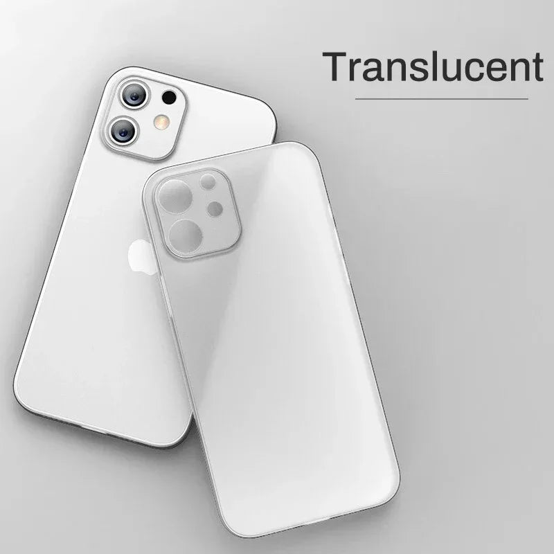 New 0.2MM Ultra Thin Matte PP Case For iphone 11 12 13 14 15 Pro X Xr Xs Max 13 mini 7 8 Plus SE 2020 Clear Hard PC Cover Cases
