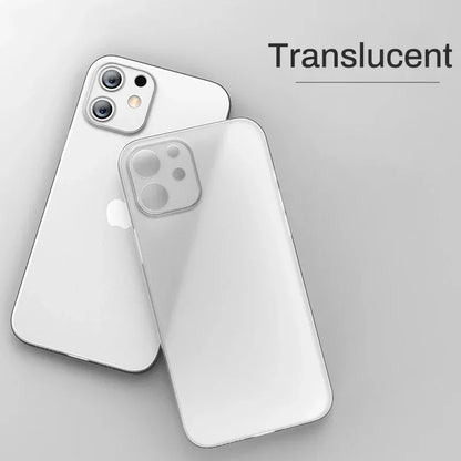 New 0.2MM Ultra Thin Matte PP Case For iphone 11 12 13 14 15 Pro X Xr Xs Max 13 mini 7 8 Plus SE 2020 Clear Hard PC Cover Cases