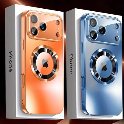 Luxury Glass MagSafe Magnetic iPhone Case Shockproof Cover