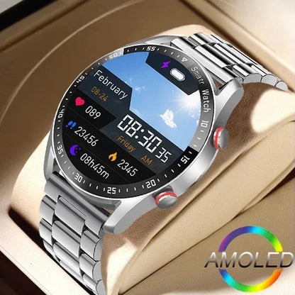 ECG+PPG Bluetooth Call Smart Watch Men Laser Health Blood Pressure Fitnes Sports Watches Man Sports Waterproof Smartwatch+Box - Urbizia