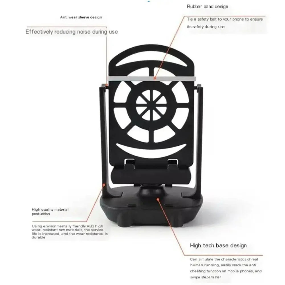 Pedometer Desk Wiggler Mobile Phone Stand Holder Automatic Swing Shake Phone Walking Swing Shaker Brush Stepper For All Phone ﻿