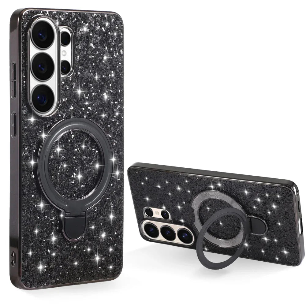 Starry Glitter Folding Stand Case for Samsung Galaxy