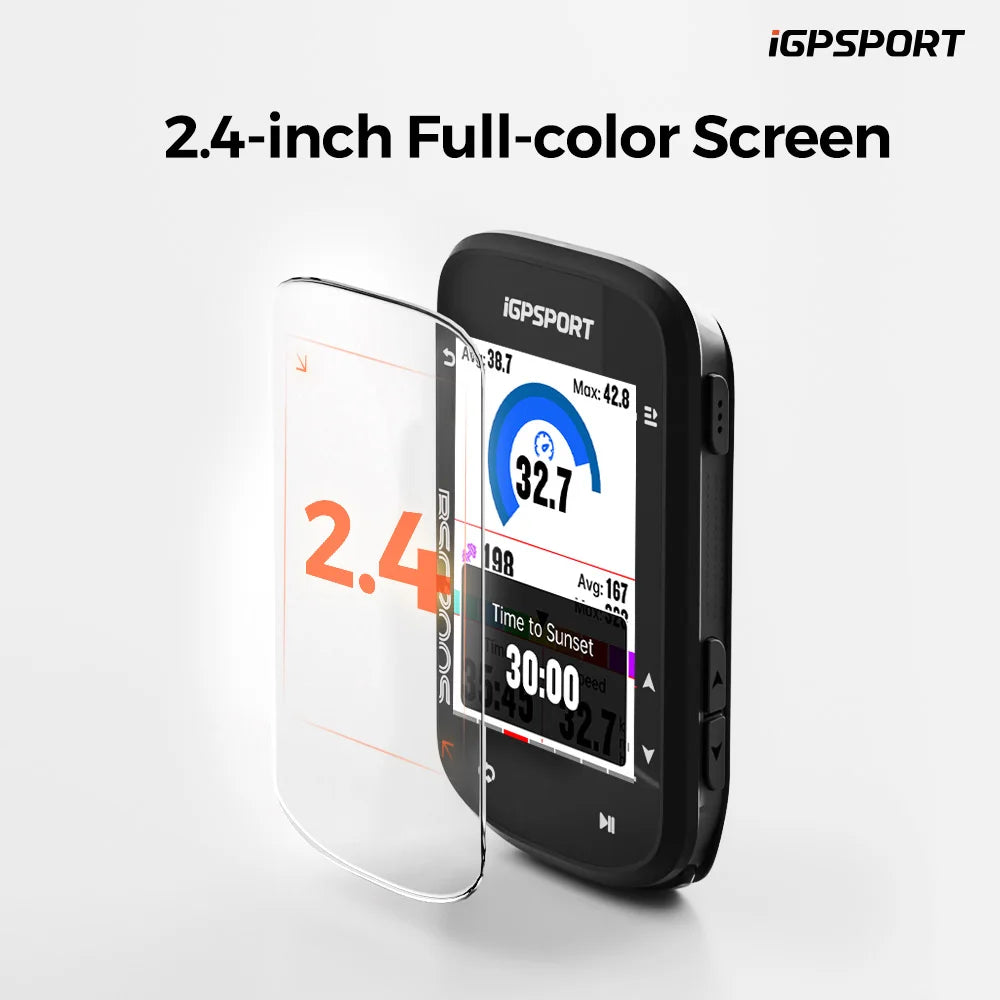 iGPSPORT BSC200S GPS Bike Computer Route Navigation Colorful Screen Wireless Bicycle Speedometer Cycling Odometer