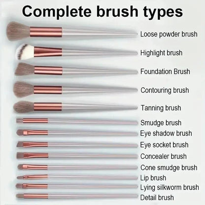 Professional 13–16Pcs Makeup Brush Set with Bag