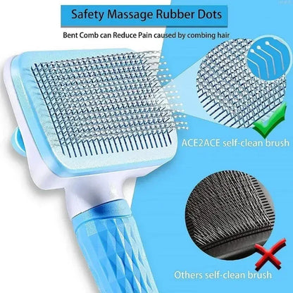 Dog Hair Remover Brush Cat Dog Hair Grooming And Care Comb For Long Hair Dog Pet Removes Hairs Cleaning Bath Brush Dog Supplies - Urbizia