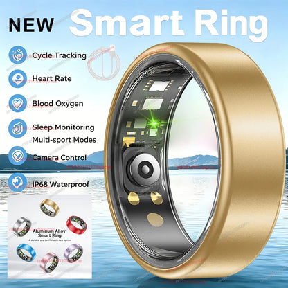 R10 Smart Ring with Charging Case Multi-color Ring Men Women Health Sleep Heart Rate Monitoring IP68 Waterproof Multi-sport Mode
