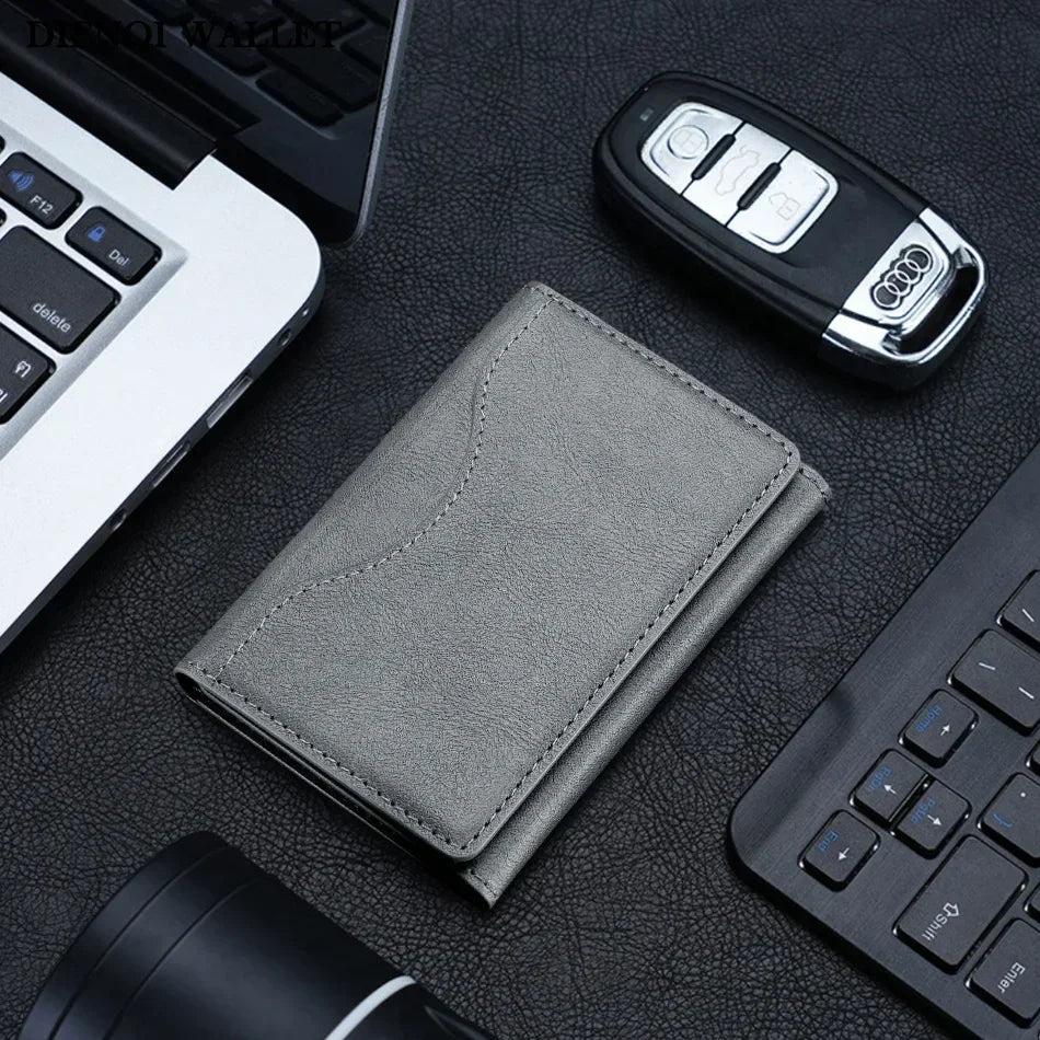 Magsafe PU Leather Card Holder for Men & Women - Stylish Magnetic Card Wallet for Phone 16/15/14/13/12 Pro Max Mini
