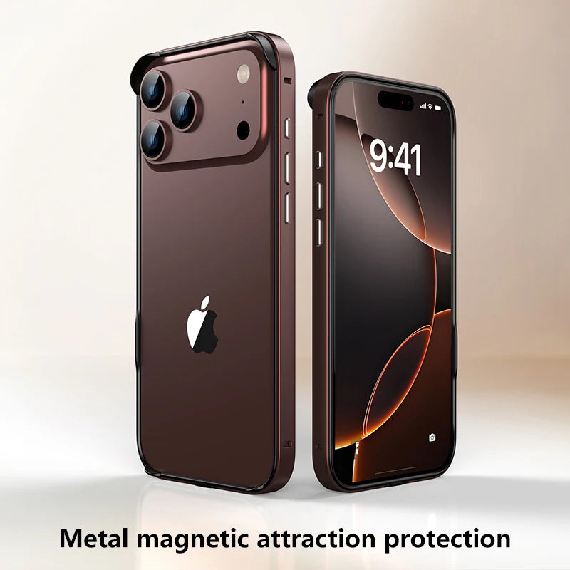 Hybrid Silicone Frame Aluminum Metal Phone Case For iPhone 18 17 16 15 14 Plus 13 12 Pro Max Better Heat Alloy Slim Bumper
