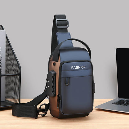 Men Anti Theft Chest Bag Shoulder USB Charging Crossbody Package School Short Trip Messengers Gym Men's Sling Sports Pack