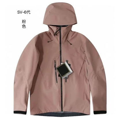 ARC SV Embroidery Bird Logo Three Layer Mens Womens Camping Coat Outdoor Waterproof Windbreaker Hiking Ski Jackets Unisex