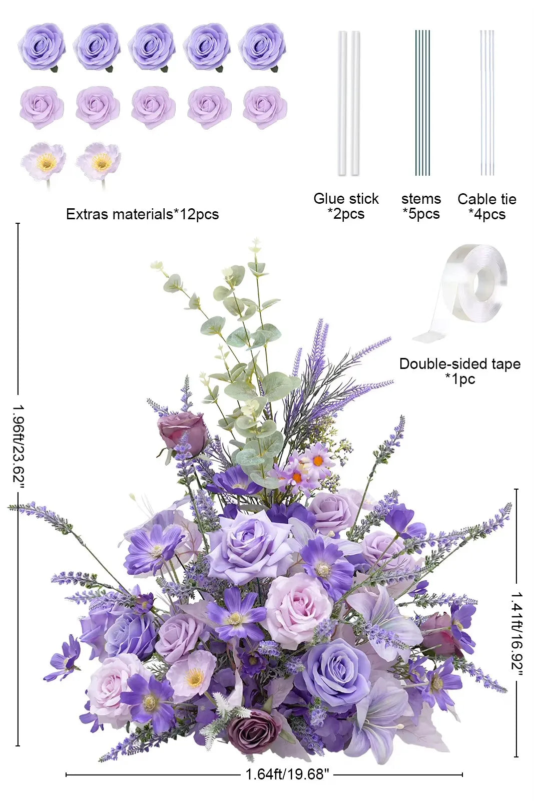 A8966 Red Free Standing Centerpieces Flowers Ball Bouquet Artificial Rose Arrangements Balls Table Sofa Runner For Wedding Event