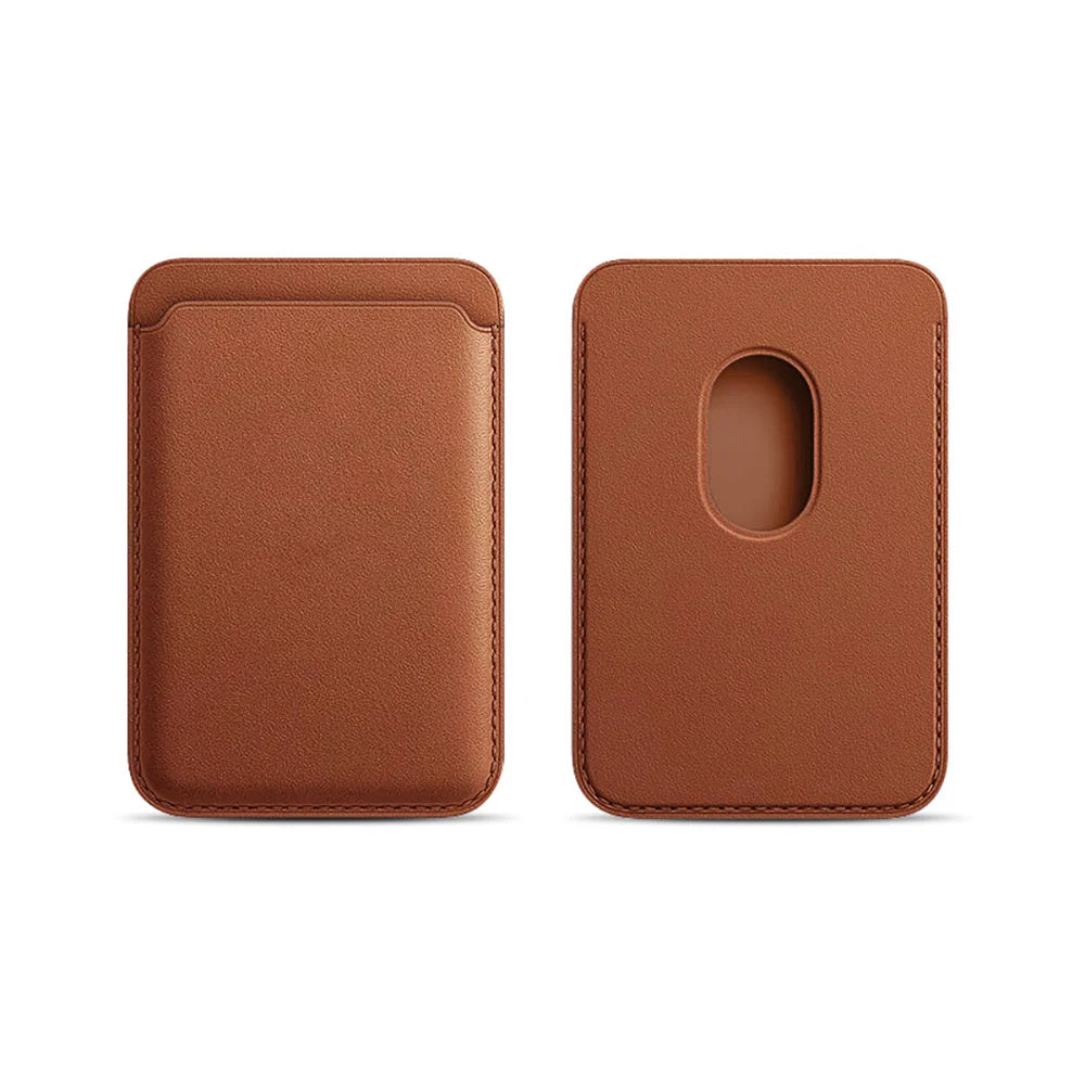Leather Card Wallet Cover Phone Card Holder for MagSafe Magnetic Case Suitable for All iPhone for MagSafe Card Phone Back Bag