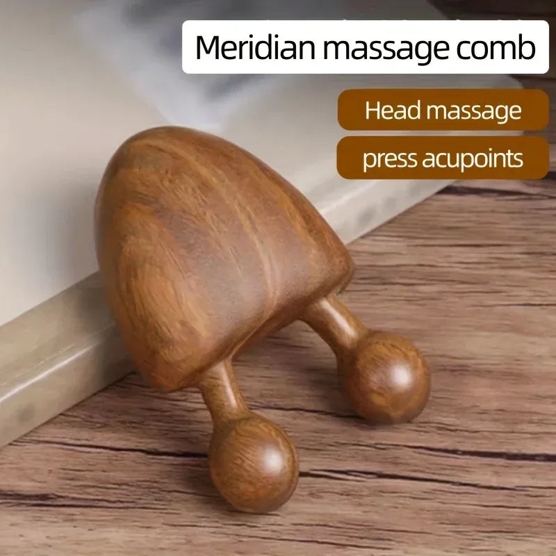 1pc Sandalwood Face Massager Nose & Face Massager - Eye Relief Tool Snail Facial Meridian Massage - Urbizia
