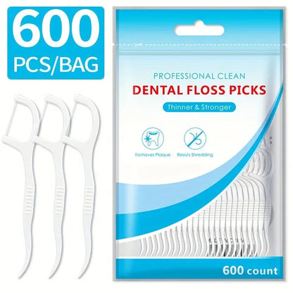 30/50/150/300/600PCS ultra-fine disposable smooth dental floss, household toothpick - Urbizia