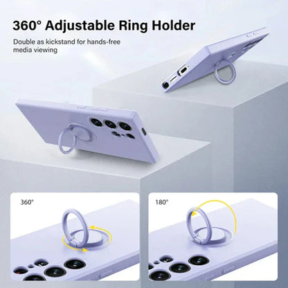 Silicone Ring Holder Kickstand Case for Samsung Galaxy