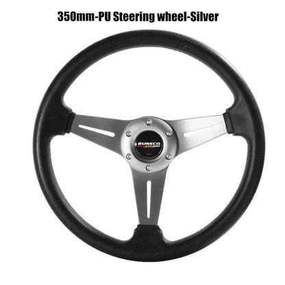 350mm/14Inch Sport Steering Wheel Aluminium+PU Drift Simulation Racing Game Steering Wheel Universal