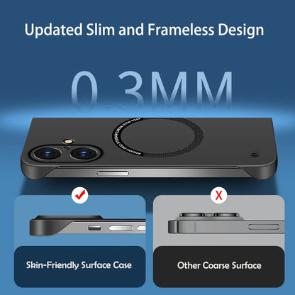 Luxury Ultra Slim Magnetic Frameless Solid Color Phone Case for Magsafe iPhone 13 12 Mini 11 Pro XR X XS Max Shockproof Cover