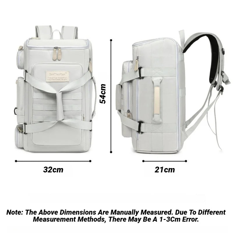 Large Capacity Fitness Bag, Travel Backpack, Dry Wet Separation Shoulder Outdoor Sports, Fishing, Yoga Training Bag Capacity Gym