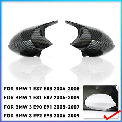 E90 E91 Black M3 Style Cover E81 E82 E87 E88 for BMW 1 3 Series E92 E93 Carbon Fiber M Look Rear Mirror Cap Car Accessories - Urbizia