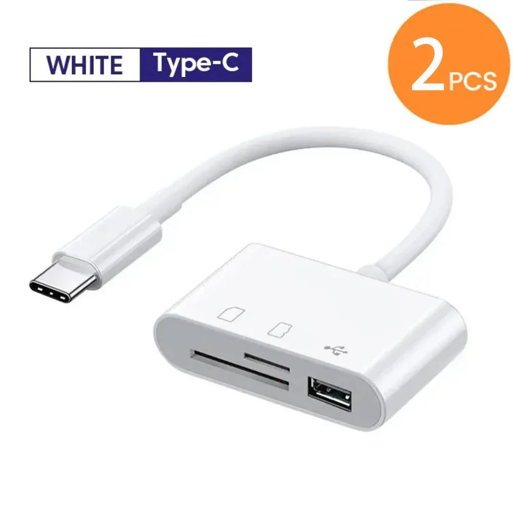 3-in-1 Type-C Card Reader OTG Adapter (TF/SD/USB)