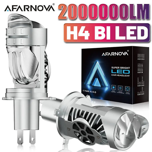 NEW LED Projector Lens Auto Headlight Plug&Play H4/9003/HB2 9085 CSP Canbus Turbo Lamp Dual Hi/Low Beam Apply For Car&Motorcycle