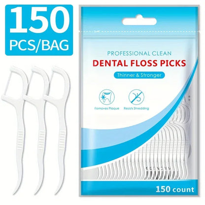 30/50/150/300/600PCS ultra-fine disposable smooth dental floss, household toothpick - Urbizia