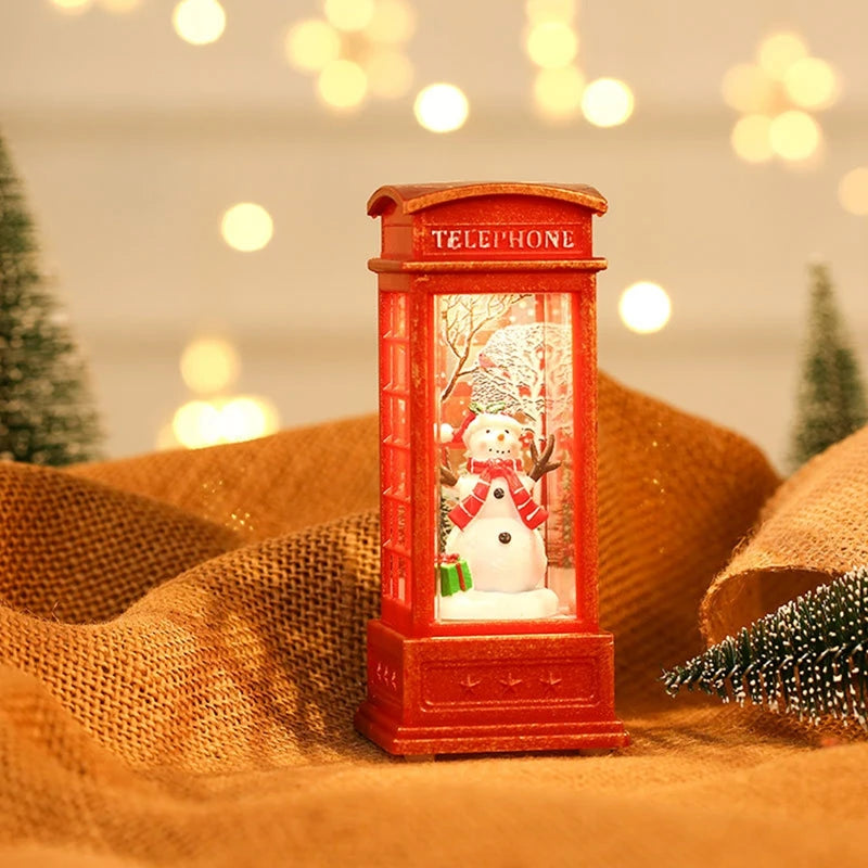 2025 Christmas Phone Booth Lights Ornament