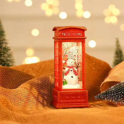 2025 Christmas Phone Booth Lights Ornament