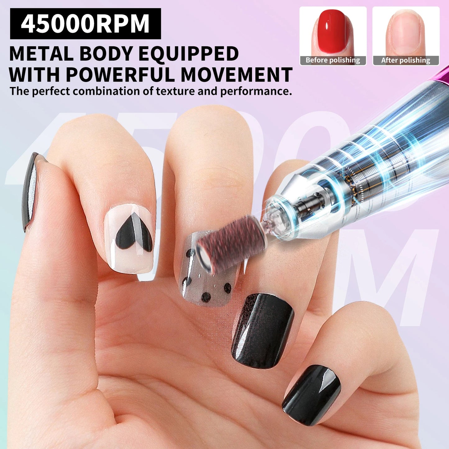 45000RPM Electric Nail Drill Professional Manicure Machine