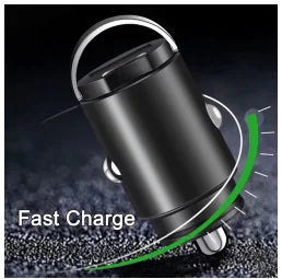 200W Mini Dual Ports USB Car Charger Fast Charging Car Phone Charger Adapter Compatible With IPhone USB Charger In Car