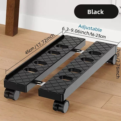 Adjustable Mobile PC Tower Stand with Wheels under Desk CPU Holder Adjustable Stable Mobile Computer Host Stand for Home Office - Urbizia