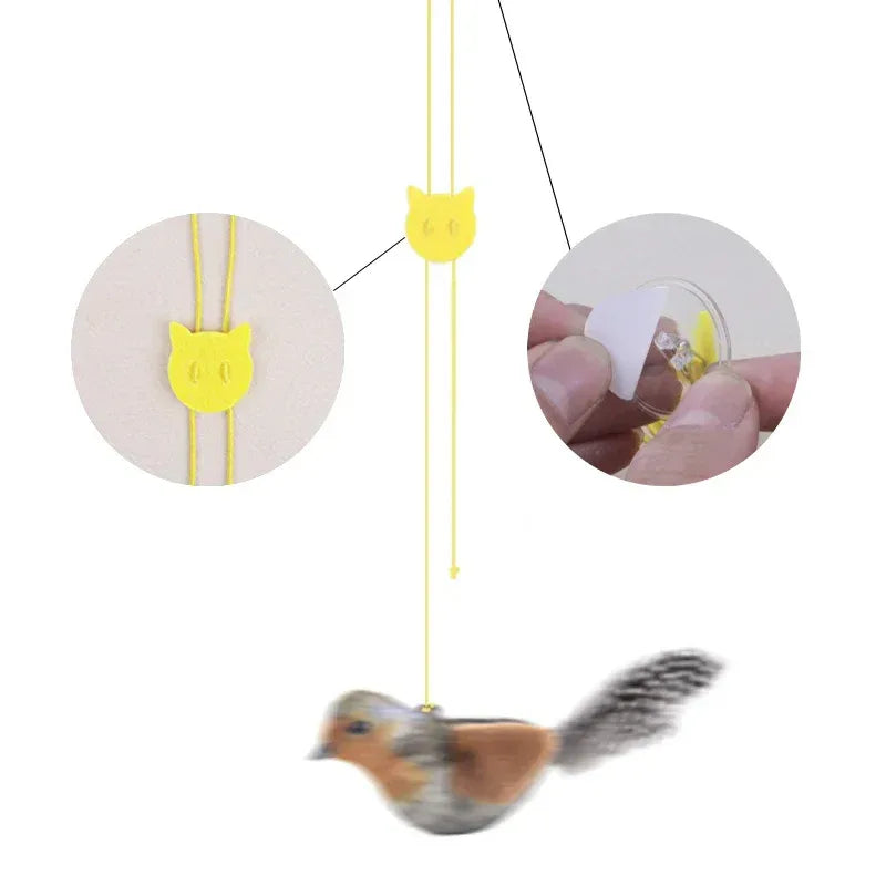 Hot lifelike Bird Vivid Cat Toys Pet Catnip Simulation Molding Cat Teaser with Feather Soft Plush Fabric Toys for Kitten - Urbizia