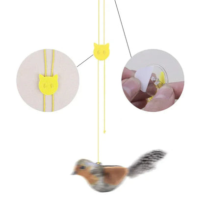 Hot lifelike Bird Vivid Cat Toys Pet Catnip Simulation Molding Cat Teaser with Feather Soft Plush Fabric Toys for Kitten - Urbizia